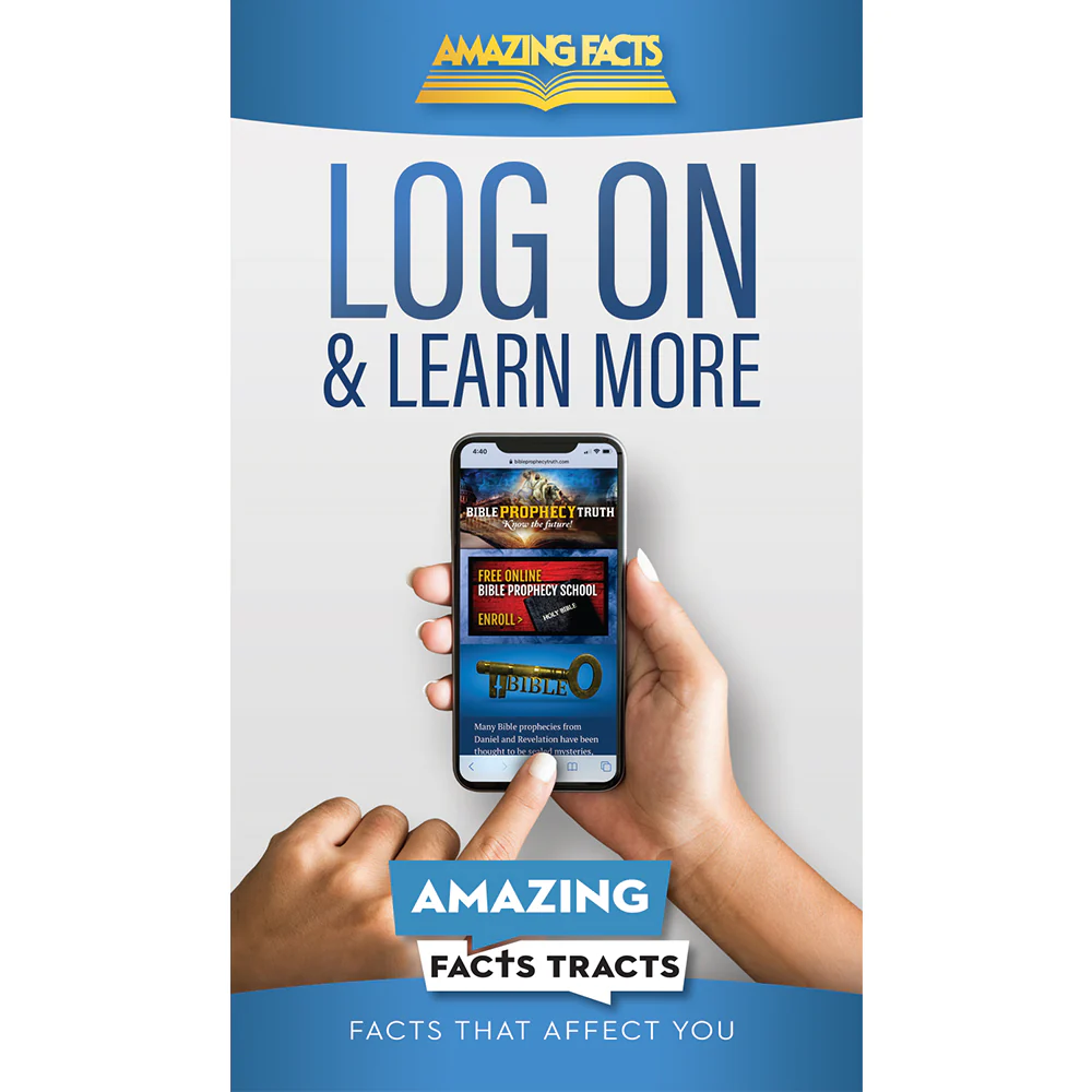 Afacts Tracts (100/pack): Log On and Learn More by Amazing Facts - Image 3
