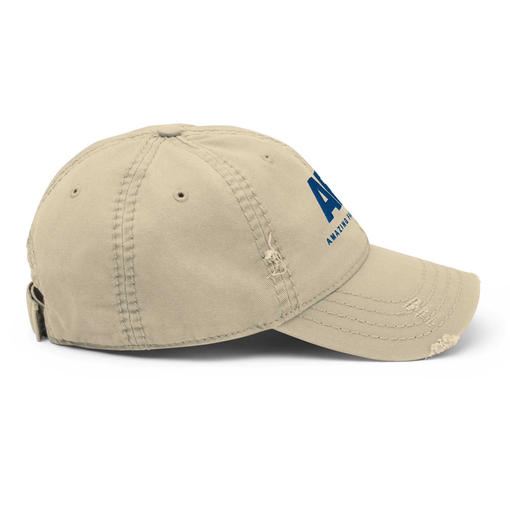 AFY Distressed Dad Hat Blue Logo - Image 6