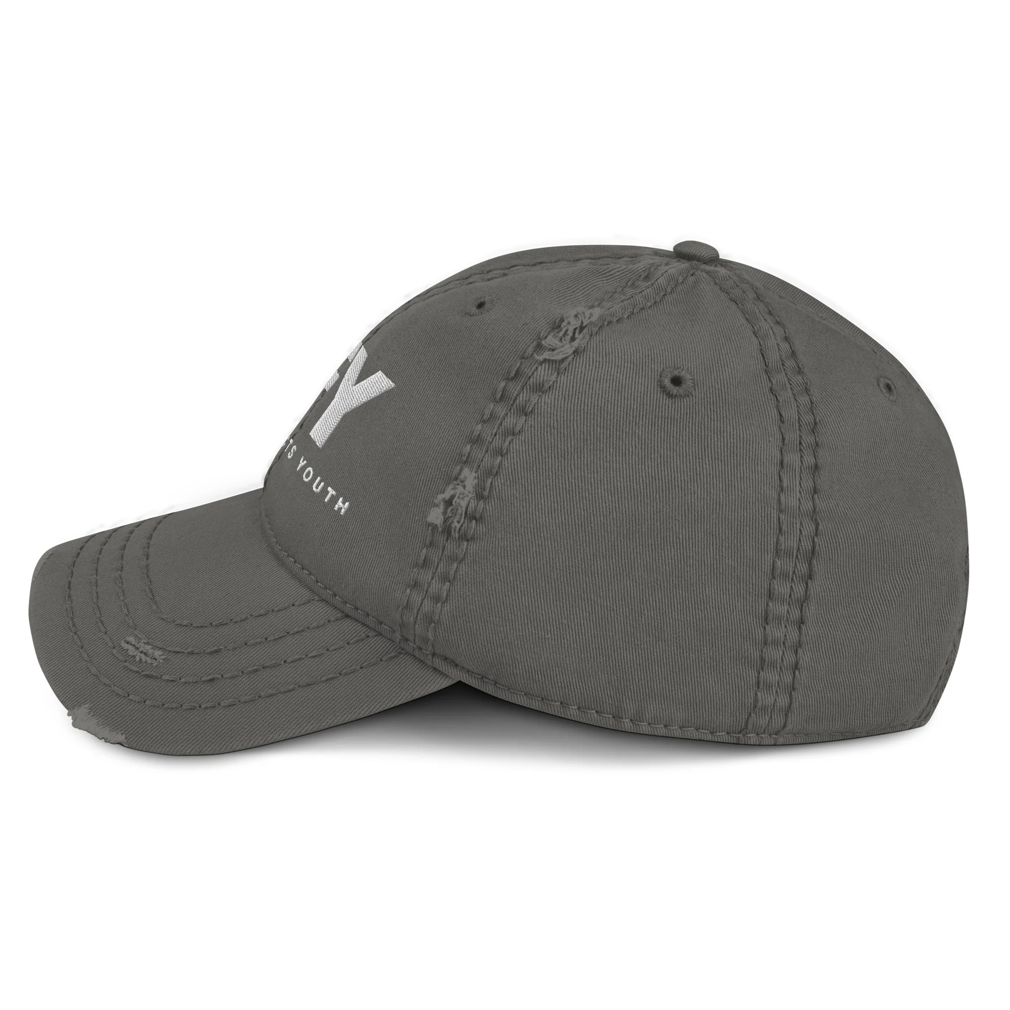AFY Distressed Dad Hat White Logo - Image 11