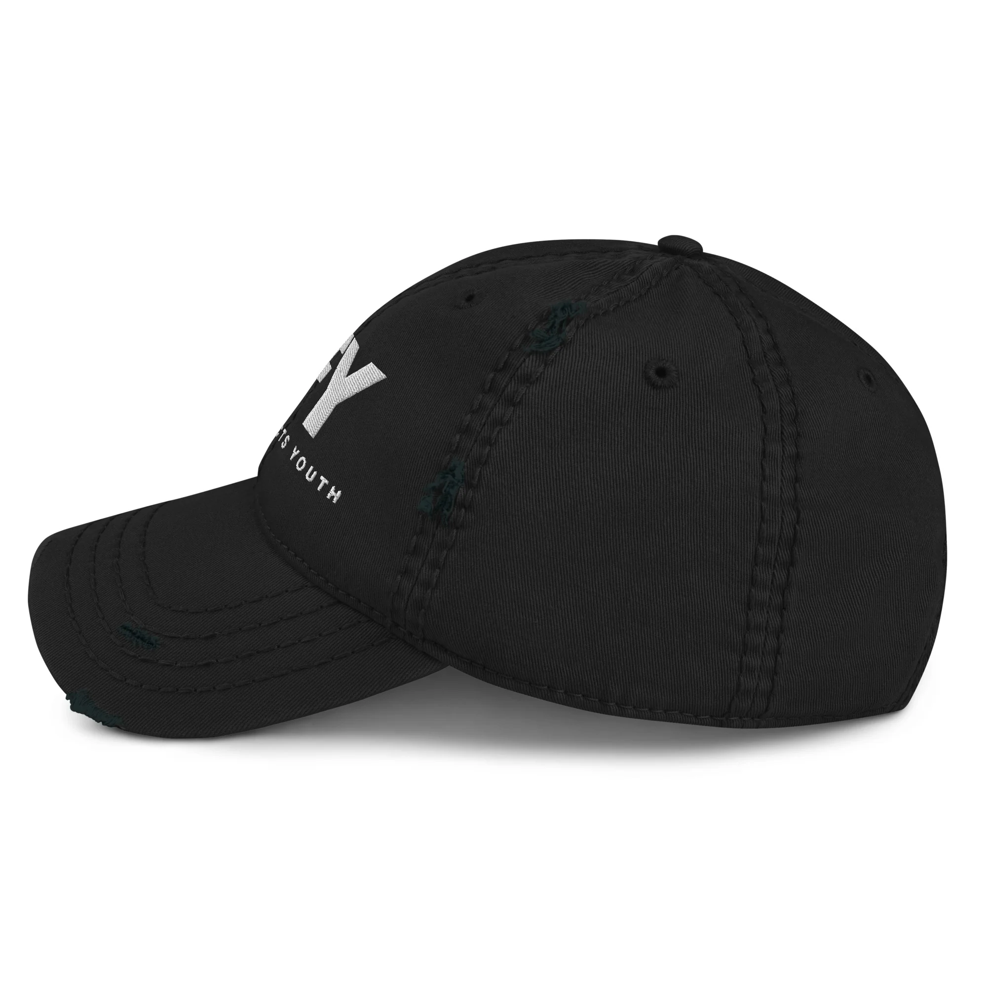AFY Distressed Dad Hat White Logo - Image 5