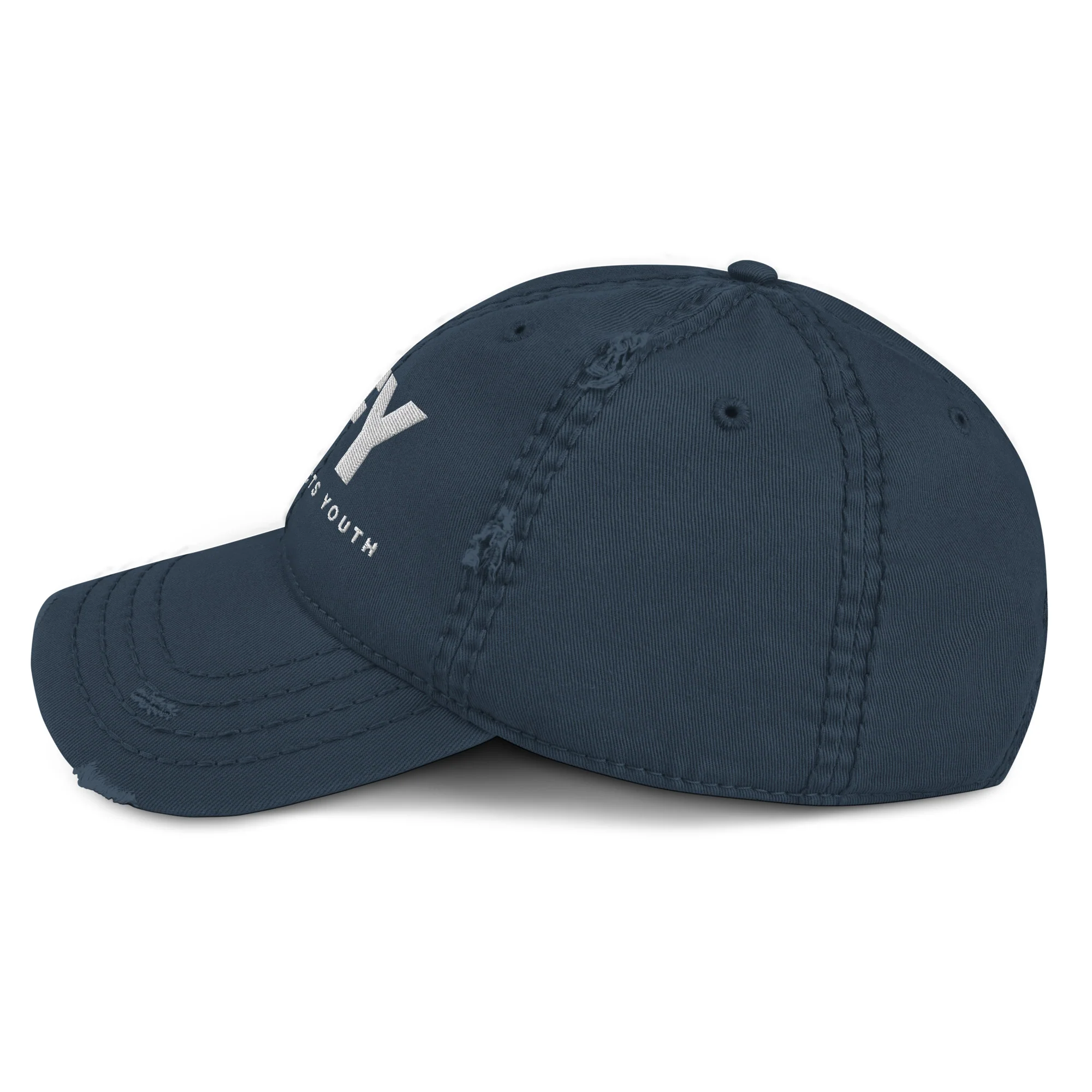 AFY Distressed Dad Hat White Logo - Image 8