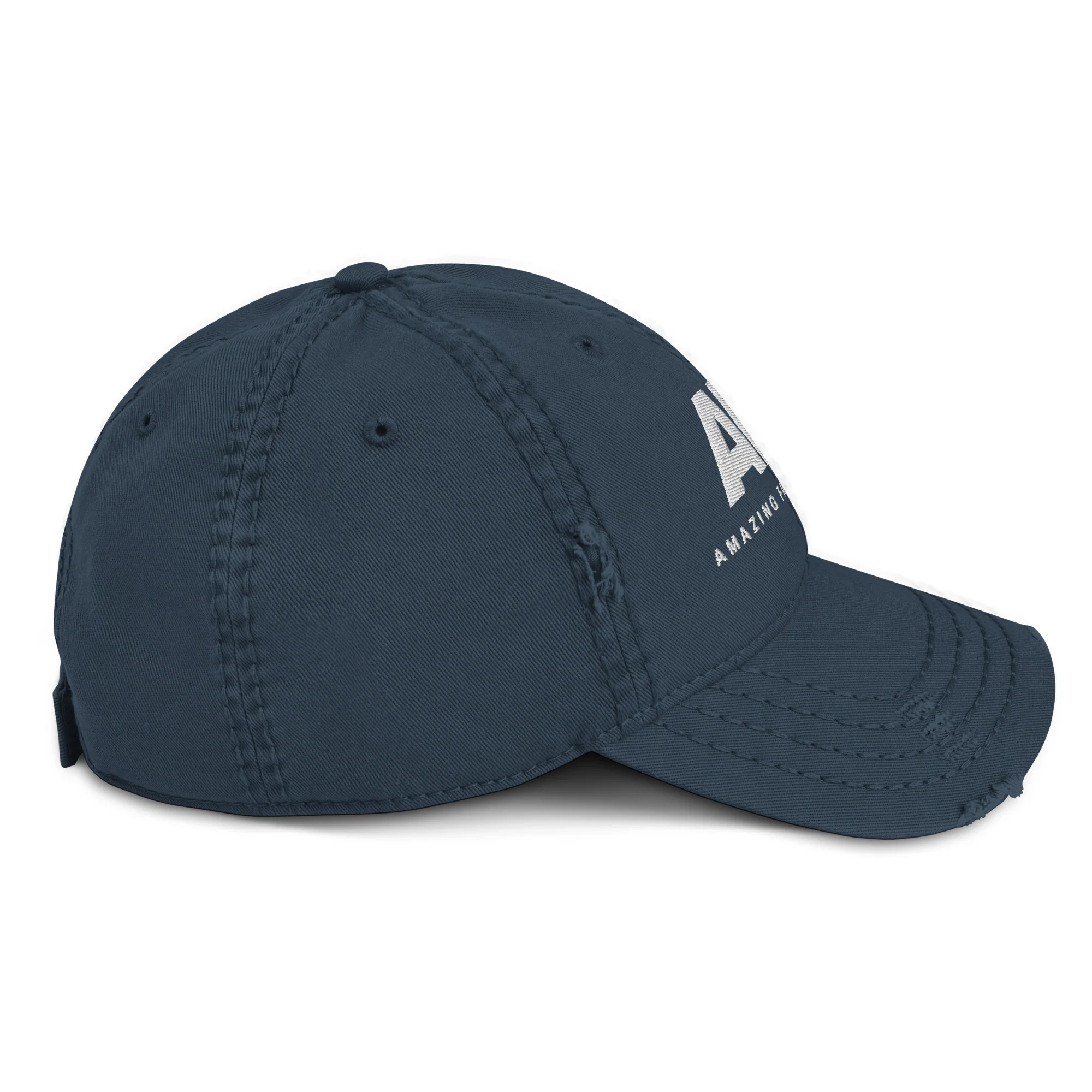 AFY Distressed Dad Hat White Logo - Image 9