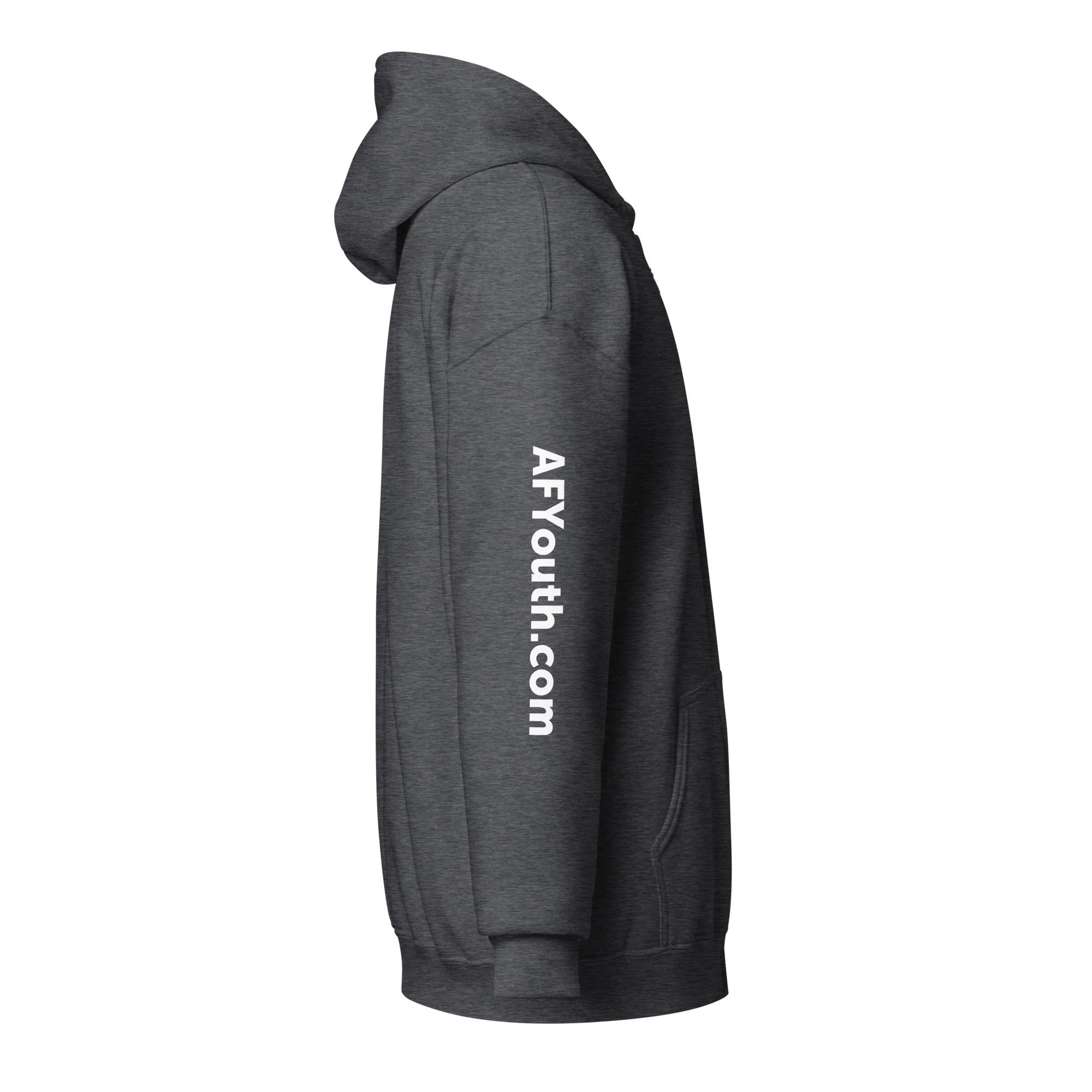 AFY Unisex Heavy Blend Zip Hoodie White Logo - Image 12
