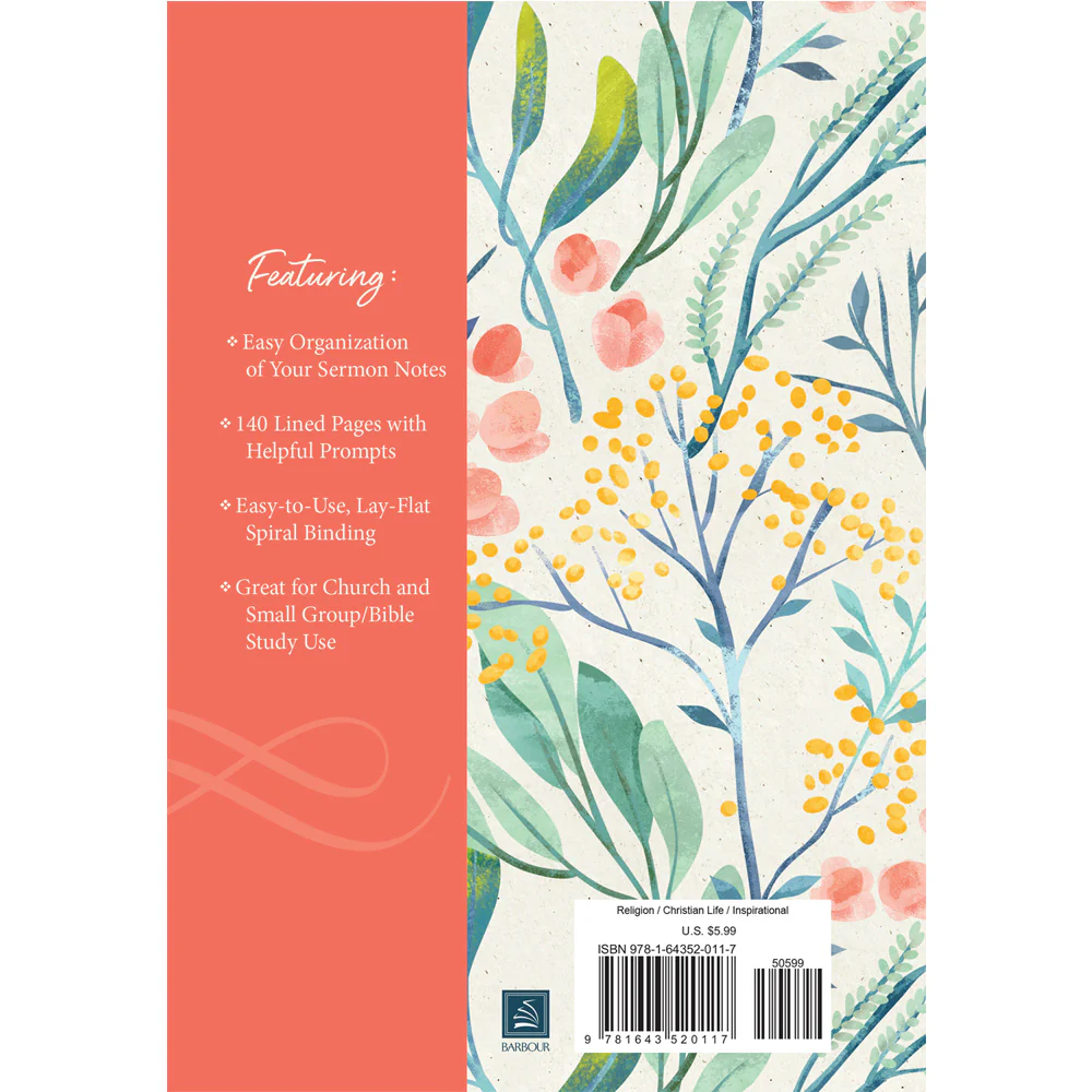Sermon Notes Journal (Floral) by Barbour Publishing - Image 4