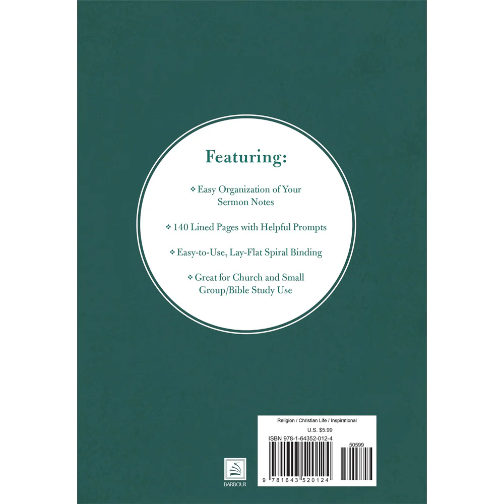 Sermon Notes Journal (Olive Treel) by Barbour Publishing - Image 4